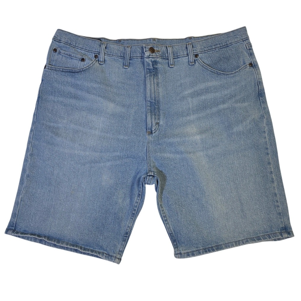 Wrangler Denim Shorts 44 Blue Mens Light Wash Stretch 5-Pocket‎ *READ*